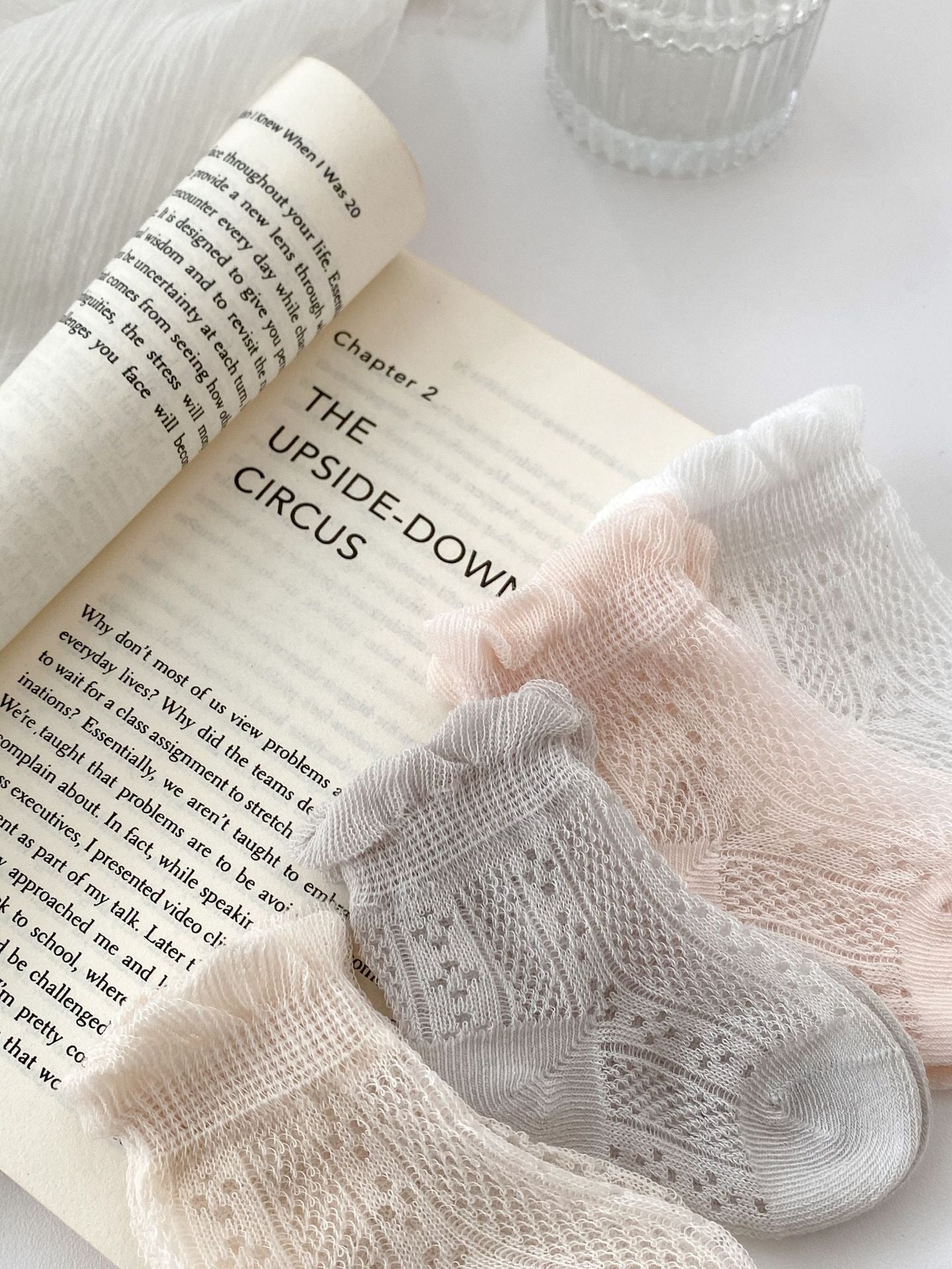 Pairs Summer Super Thin Breathable Socks For Girls: Baby Girls Floral Pattern Socks-1